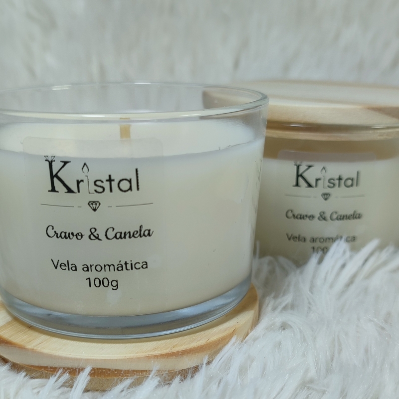 Cravo e Canela Vela Aromática pote patê 100g - Imagem 2