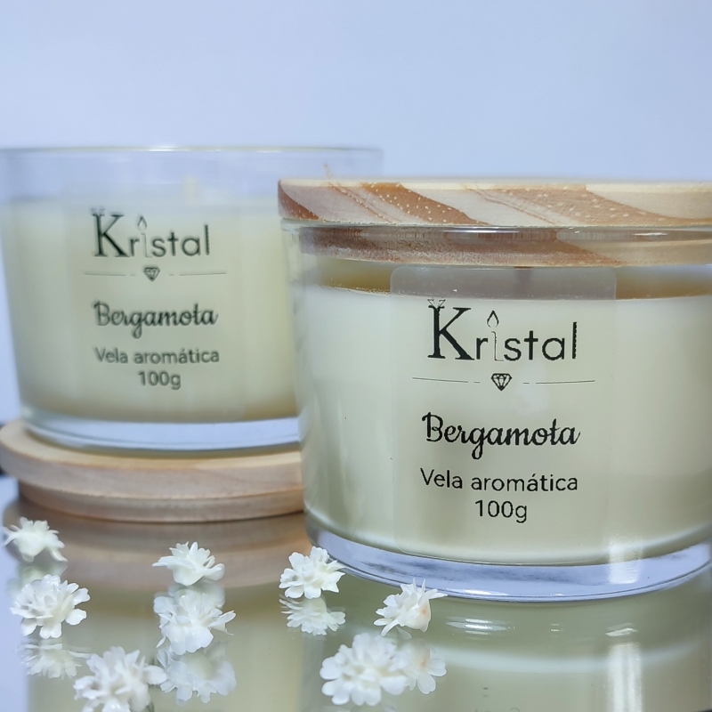 Bergamota Vela Aromática pote patê 100g - Imagem 2