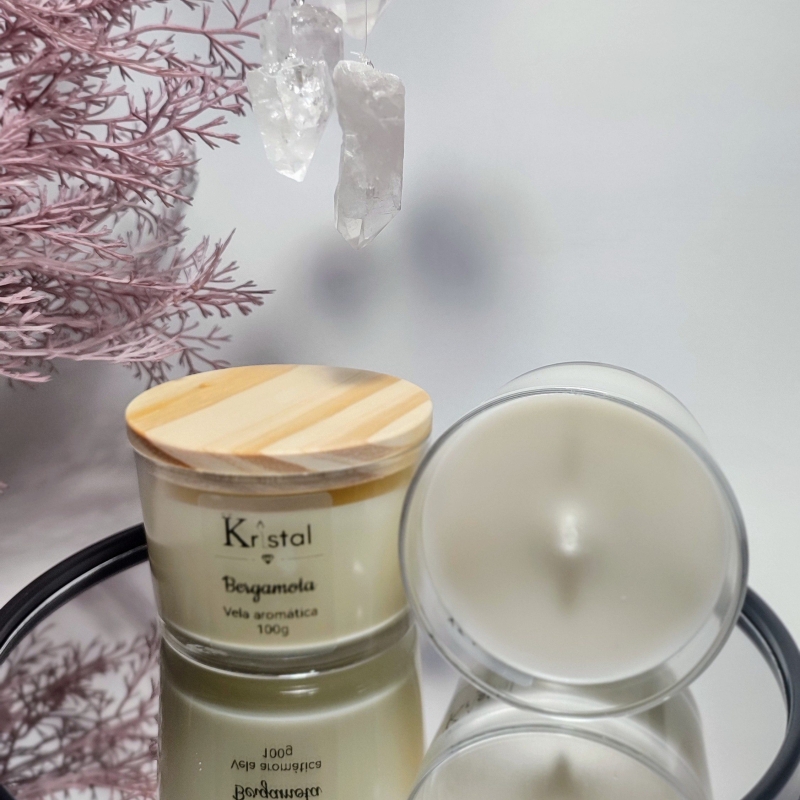 Bergamota Vela Aromática pote patê 100g - Imagem 5