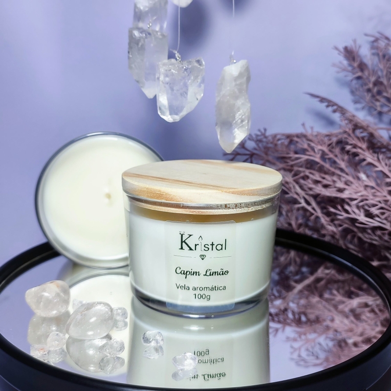 Capim Limão Vela Aromática   pote patê 100g