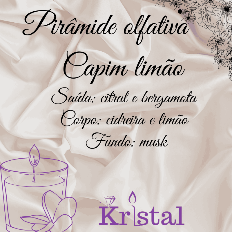 Capim Limão Vela Aromática   pote patê 100g - Imagem 4