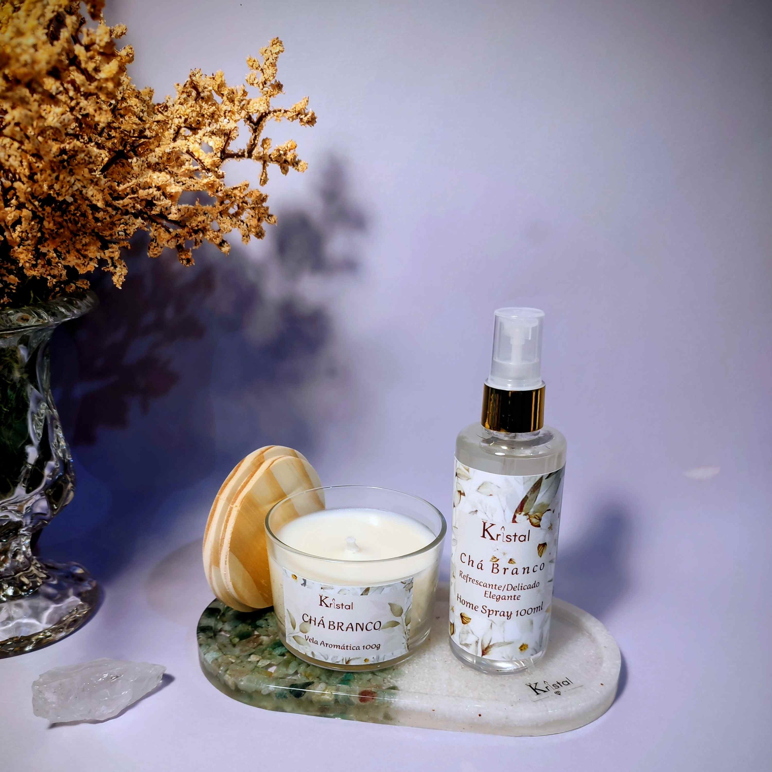 kit chá branco com 3 itens - Imagem 3